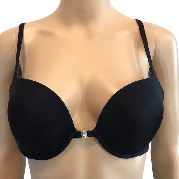 36B La Senza Beyond Sexy padded push-up front clasp black bra